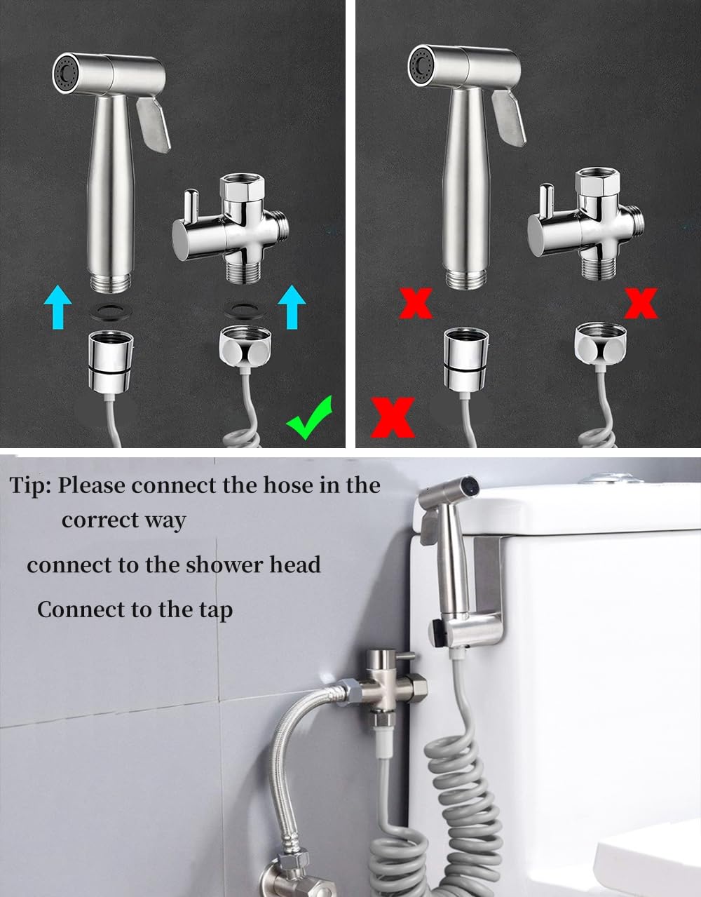 TONGNIDA Spring Flexible Shower Hose,ABS Bathroom Spiral Flexible
